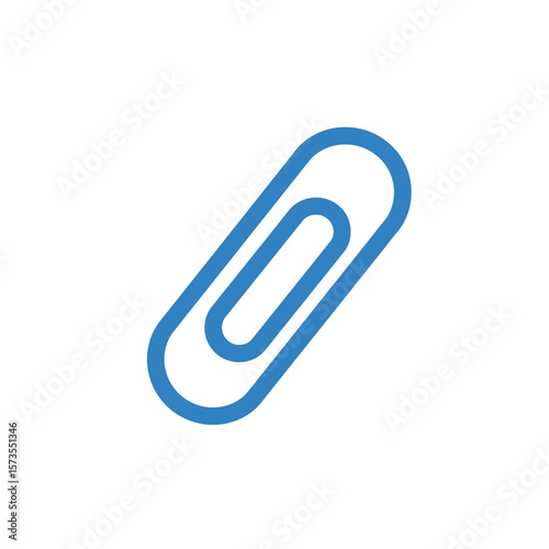 Wallpaper Mural Blue Paperclip Icon Bold Black Outline Simple Design Torontodigital.ca