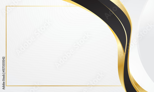 Luxury black gold wave background
