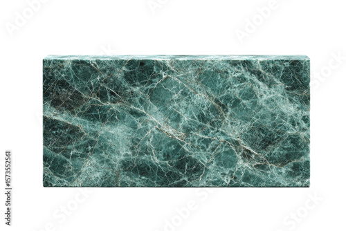 A green marble slab with a rough texture