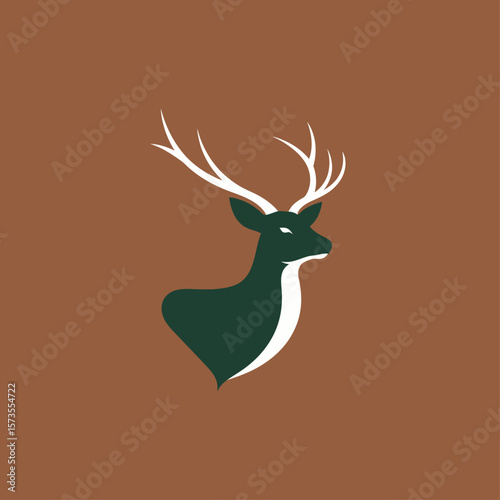 vector illustration of a deer