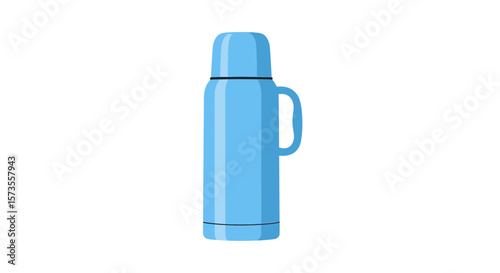 Light Blue Insulated Thermos Bottle with Handle