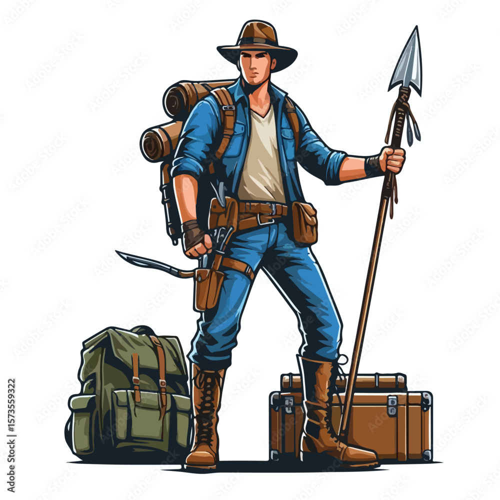 custom made wallpaper toronto digitalvector full body image of an adventurer
