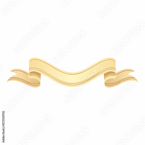 Wooden and golden ribbon bracelets on white background isolated for design use