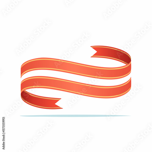 strands of ribbon that unravel lengthwise isolated for your design template