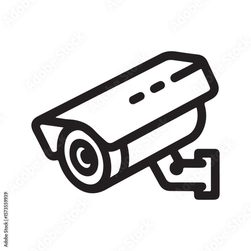 Black security camera icon surveillance cctv