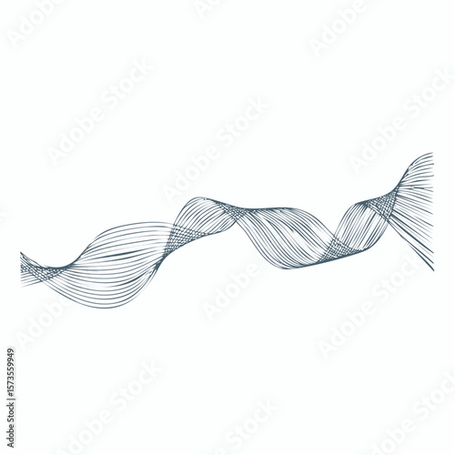 strands of ribbon that unravel lengthwise isolated for your design template