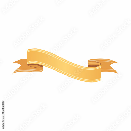 Wooden and golden ribbon bracelets on white background isolated for design use