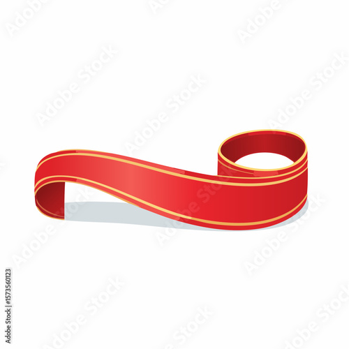 strands of ribbon that unravel lengthwise isolated for your design template