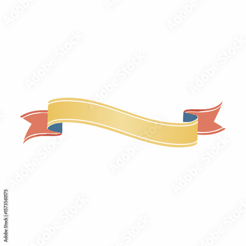 strands of ribbon that unravel lengthwise isolated for your design template