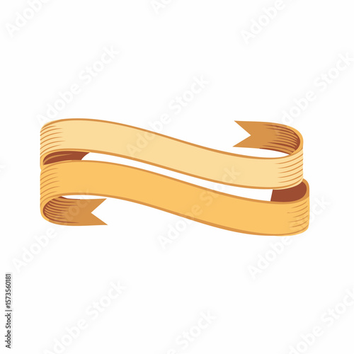 Wooden and golden ribbon bracelets on white background isolated for design use