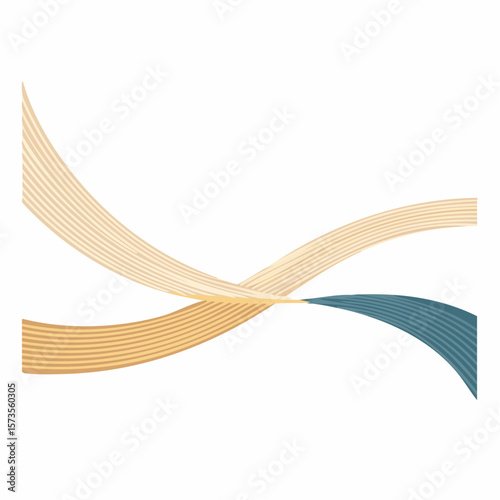 strands of ribbon that unravel lengthwise isolated for your design template