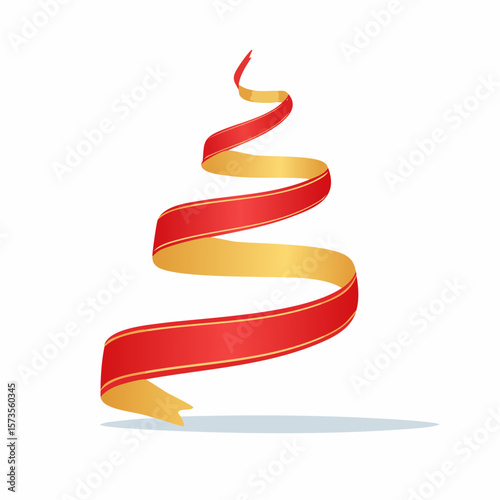 strands of ribbon that unravel lengthwise isolated for your design template