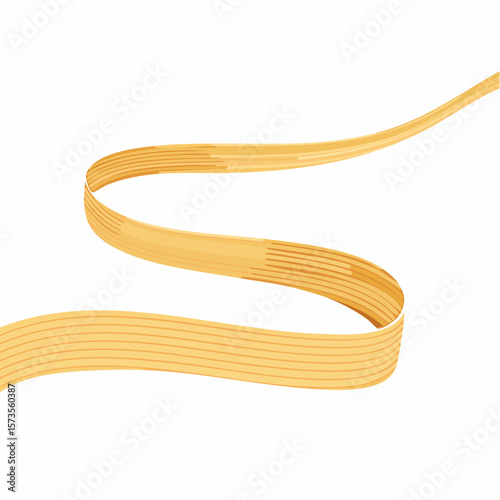 strands of ribbon that unravel lengthwise isolated for your design template
