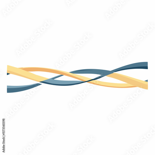 strands of ribbon that unravel lengthwise isolated for your design template