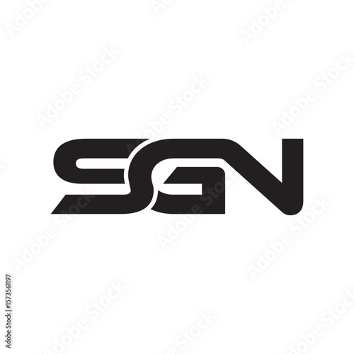 Modern Triple Initial Monogram Logo Design – Bold Minimal Typography Icon SGN