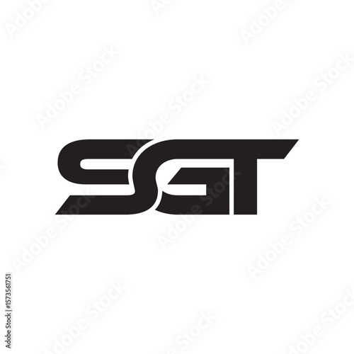Modern Triple Initial Monogram Logo Design – Bold Minimal Typography Icon SGT