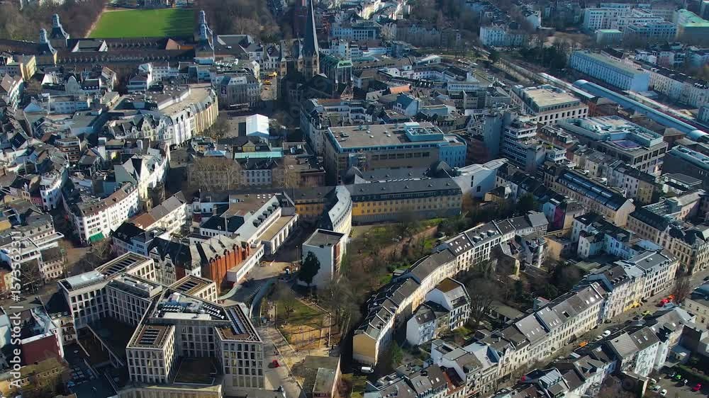 Aerial view around the old town of the city Bonn on a sunny autumn afternoon in Germany. Aerial view around the old town of the city Bonn on a sunny autumn afternoon in Germany.