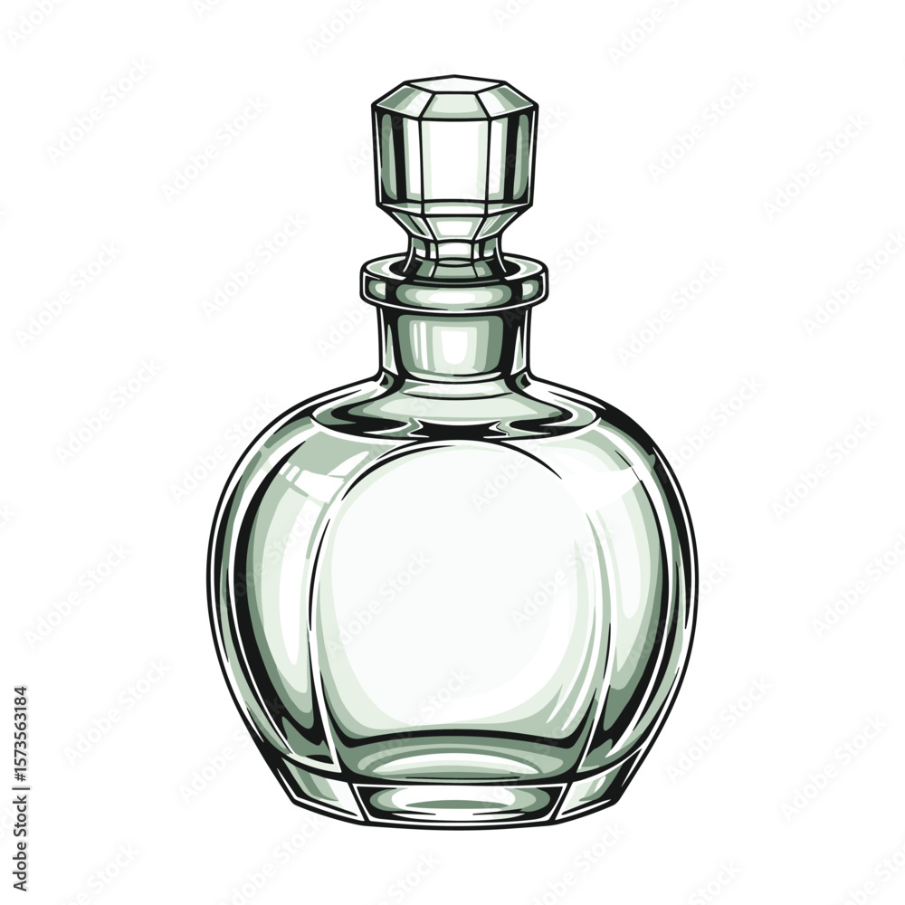 Elegant Glass Decanter Illustration for Luxury Brand Design and Product Visualization projects Elegant Glass Decanter Illustration for Luxury Brand Design and Product Visualization projects