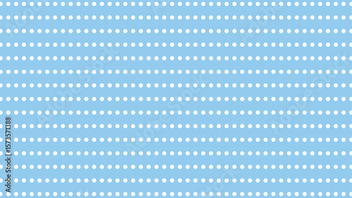 Clean light blue background with crisp white dots. Simple, repeatable vector for kids, events, invitations, and decor.
