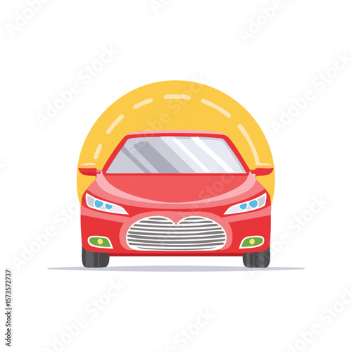Simple Illustration logo Autonomous Car