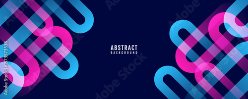 3D colorful abstract background overlap layer on bright space with rounded lines effect decoration. Modern graphic design element cutout style concept for web banner, flyer, card, or brochure cover