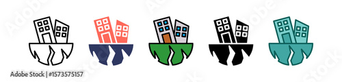 Earthquake multiple icon
