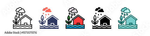 Flood multiple icon