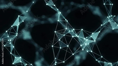 Abstract data network mesh background with connected nodes and soft glows