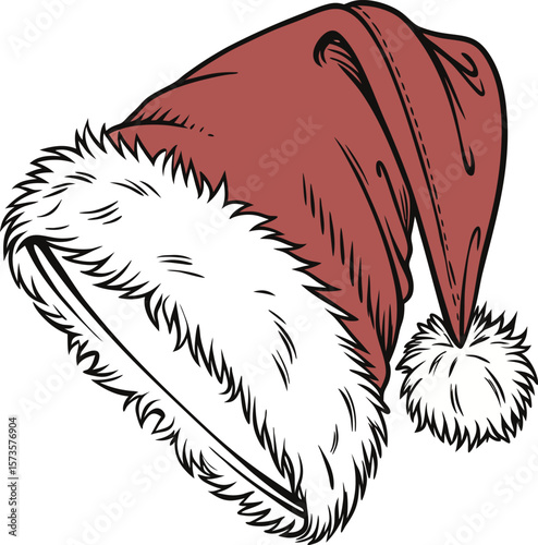 vector illustration of a santa head