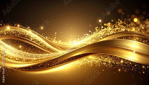 Golden abstract waves