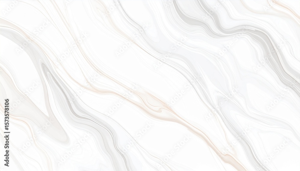 Naklejka premium Elegant White Marble Vector Background – Soft Gray & Beige Veins, Seamless Minimal Design