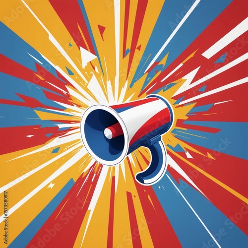 vector illustration of a megaphone
