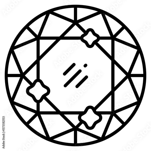 Black Diamond vector icon. Jewelry icon line style. perfect use for logo, presentation, website, and more. modern icon design outline style