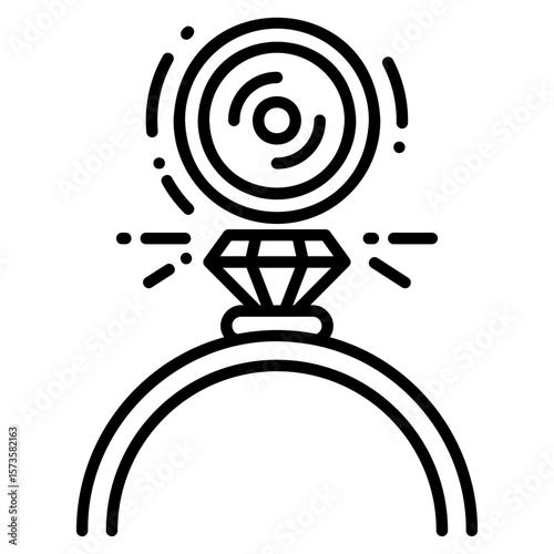 Abrasive Jewelry vector icon. Jewelry icon line style. perfect use for logo, presentation, website, and more. modern icon design outline style