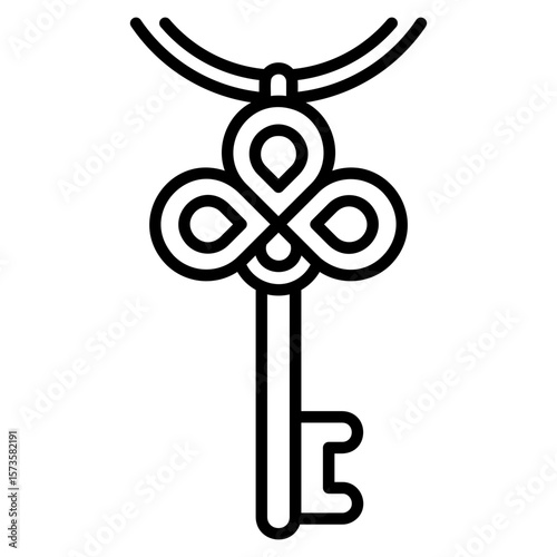 Jewelry Key vector icon. Jewelry icon line style. perfect use for logo, presentation, website, and more. modern icon design outline style