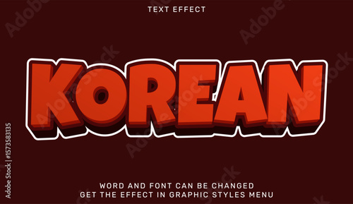 Stylized red bold Korean text effect displayed on a dark background, emphasizing a modern and striking design suitable for versatile graphic and branding projects