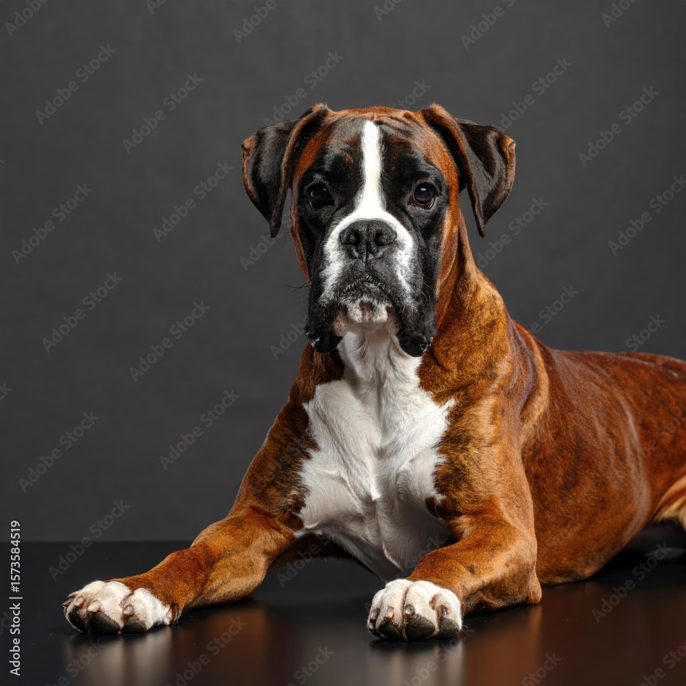 Obraz premium Boxer dog portrait