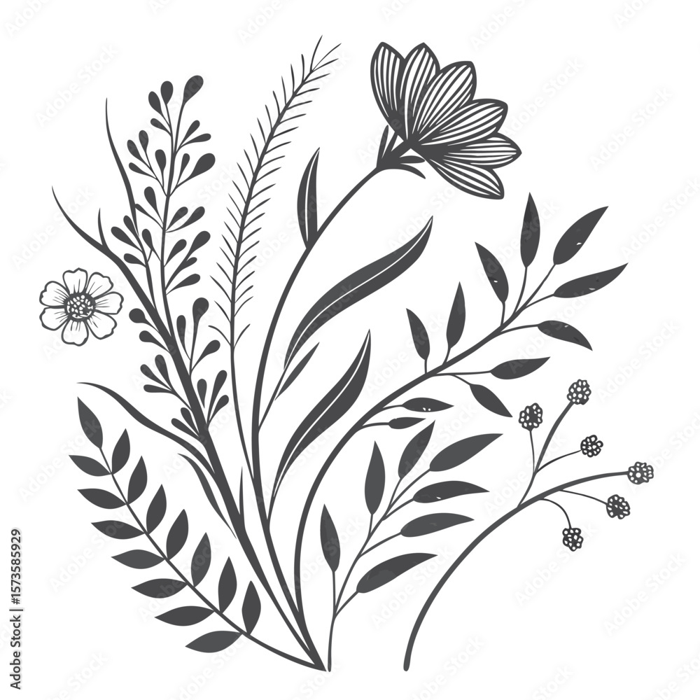 Fototapeta premium Elegant floral design illustration