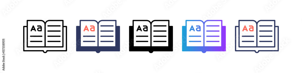 Vocabulary multiple icon Vocabulary multiple icon