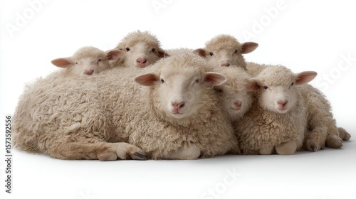 Sheep group with lambs