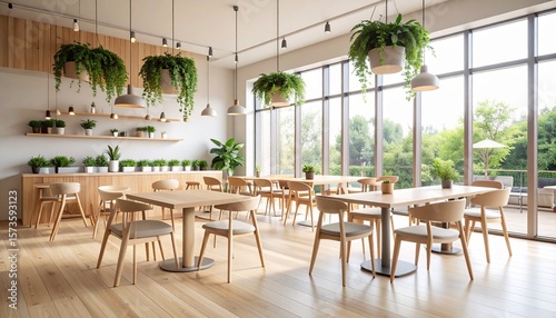 interior of a modern restaurant