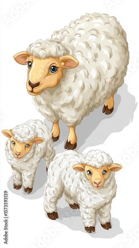 Sheep illustration for children