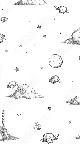 Simple monochrome sky pattern