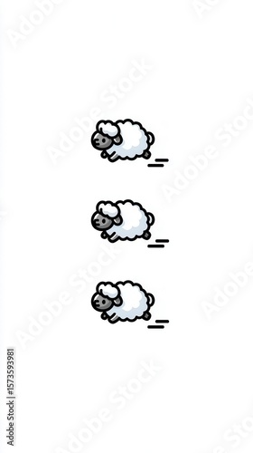 Cartoon sheep running animation