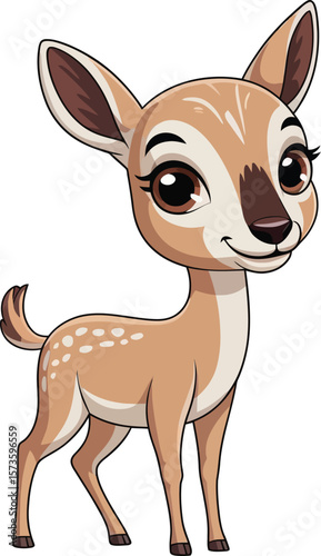 Cute cartoon a illustrator vector antelope