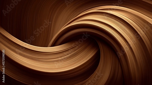 Abstract brown swirling shapes design element