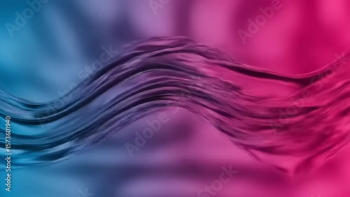 Wallpaper Mural Wavy water flows in pinkblue gradient Torontodigital.ca