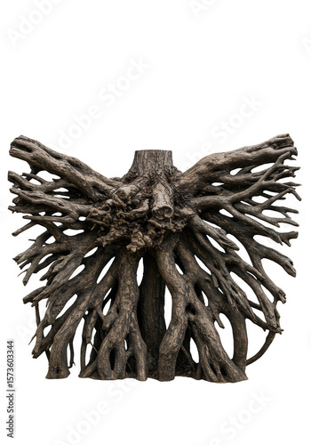 Abstract Roots Background Brown Tree Roots Pattern Design Illustration