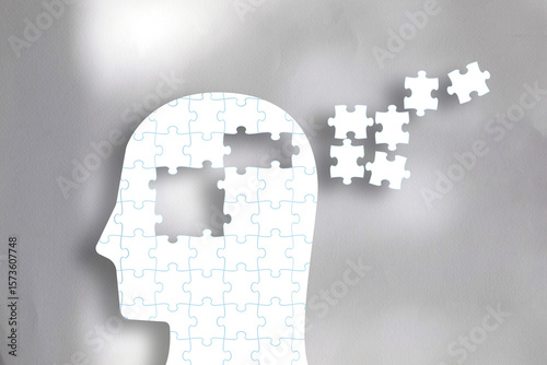Conceptual composition representing brain-related disorders including dementia, Parkinson’s disease, and ADHD. Symbolizes neurological disorders, cognitive decline, mental health challenges