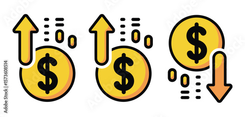 Money Growth and Loss Financial Chart